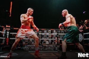 Rico vs Sweeney in the ring